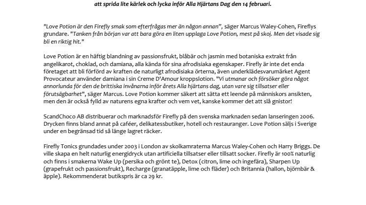 Firefly Love Potion – en favorit i repris!