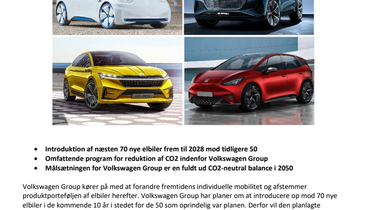 Volkswagen Group vil producere 22 millioner elbiler de næste 10 år