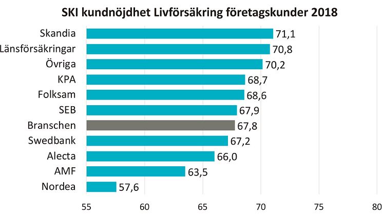 SKI kundnöjdhet Livförsäkring  2018