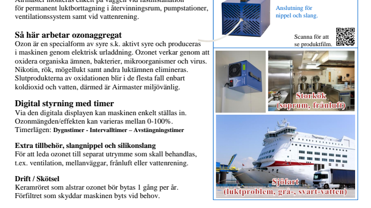 Airmaster BLC 2000-D produktblad