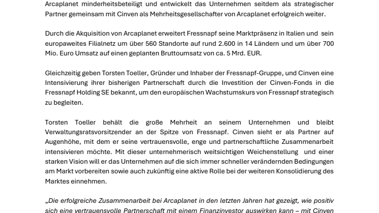 240704_Fressnapf übernimmt Arcaplanet. Cinven wird Gesellschafter.pdf