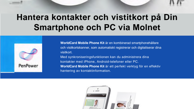WorldCard Mobile Phone Kit - Visitkortskannern för smartphone, PC och Mac
