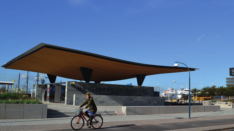Nya entrén till Helsingborg C - söder om Knutpunkten