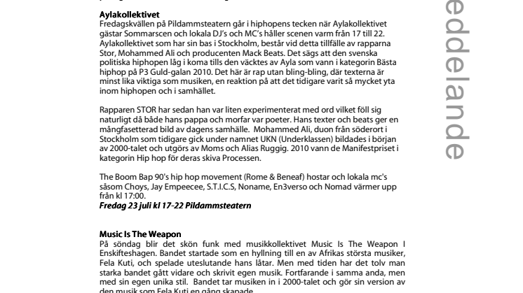 Politisk hiphop och passionerad funk för de unga malmöborna