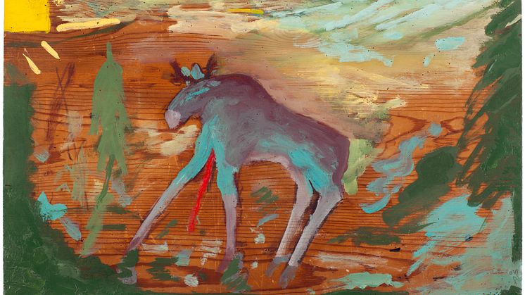 Döende älg, 1986, Åke Pallarp