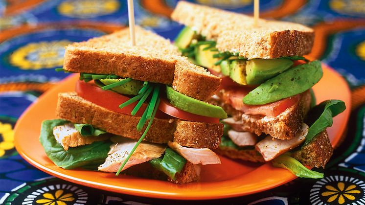 Kotlett i toast med avokado
