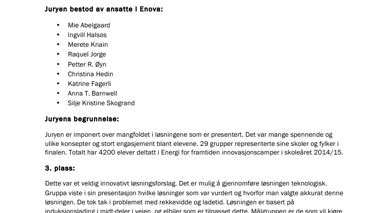 Juryens begrunnelse Energi for framtiden 2016