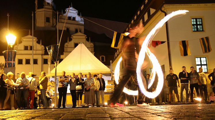 Straßen- und Lichtkünstler treten in Torgau auf