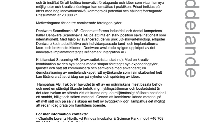 Årets innovationspris 2016