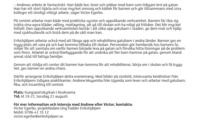 ”Varför lever 100 miljoner barn på gatan?”