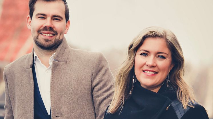 HusmanHagbergs nya franchisetagare för Borlänge & Säter; Victor Pers Gesteby och Maja Sultan.