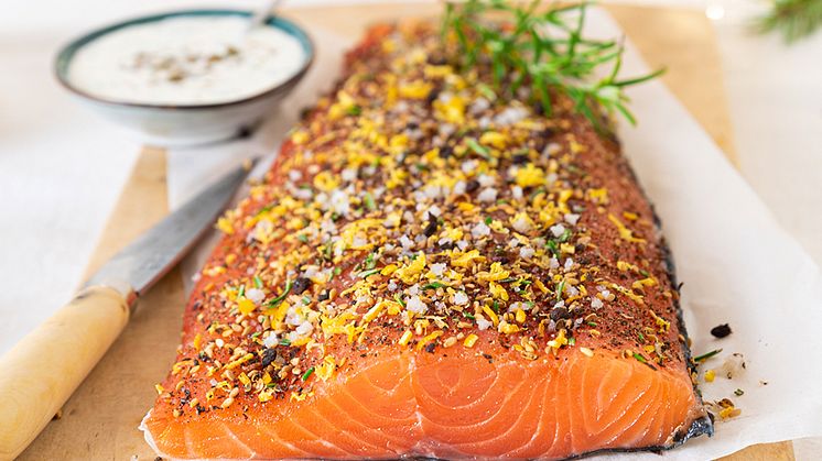 Gravad lax är populärt på påskbordet. Bild: Norges sjömatråd 
