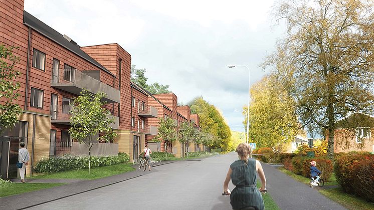 Vi bygger naturnära hyresrätter vid badvänliga Härlanda Tjärn. Bild: Norconsult