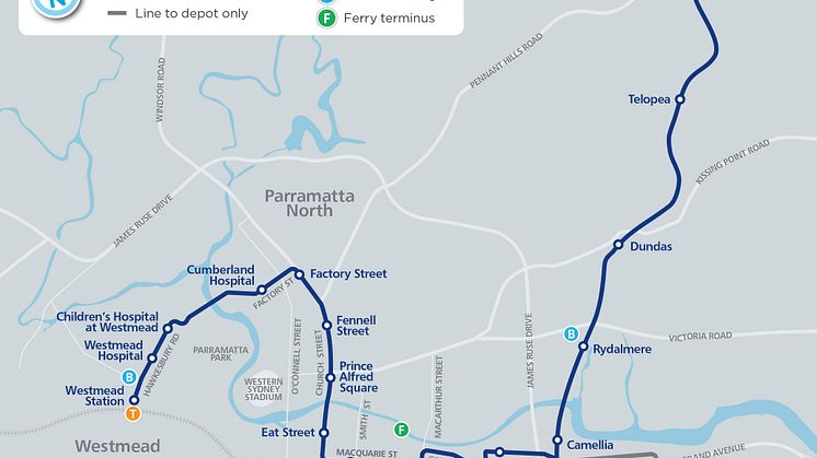 Paramatta Light Rail_stage1 route