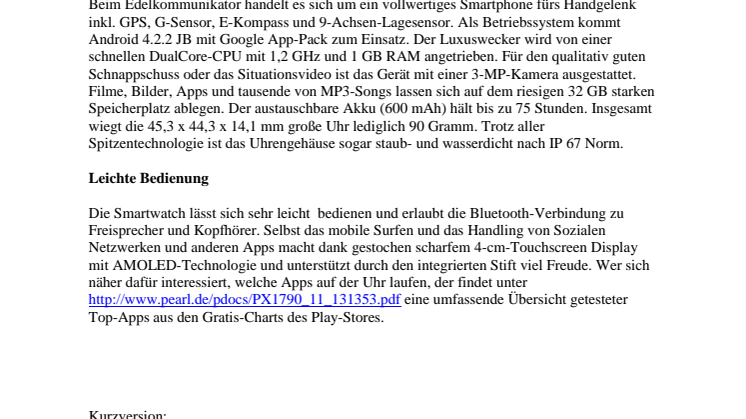Edel-Smartwatch mit 23 Karat Goldauflage