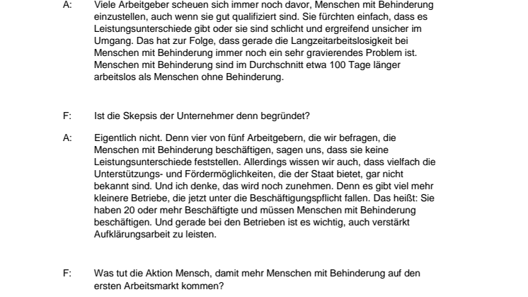 Drei Fragen an Christina Marx, Aktion Mensch