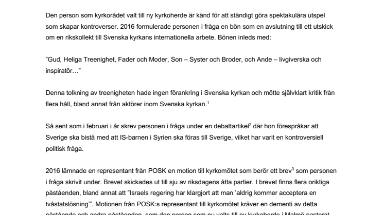 SD röstar nej till förslaget av ny kyrkoherde