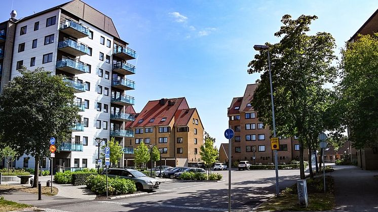 Bild på en del av stadsdelen Husensjö i Helsingborg. Foto: Helsingborgshem.