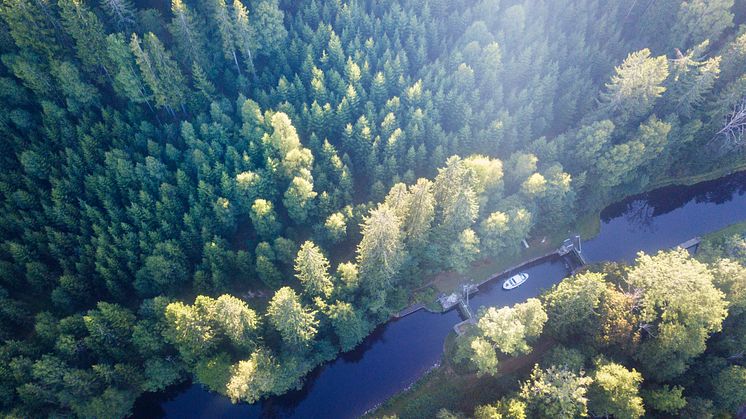 Dalslands Kanal-Dals Långed Sluss Drone 02- Photo Cred Roger Borgelid