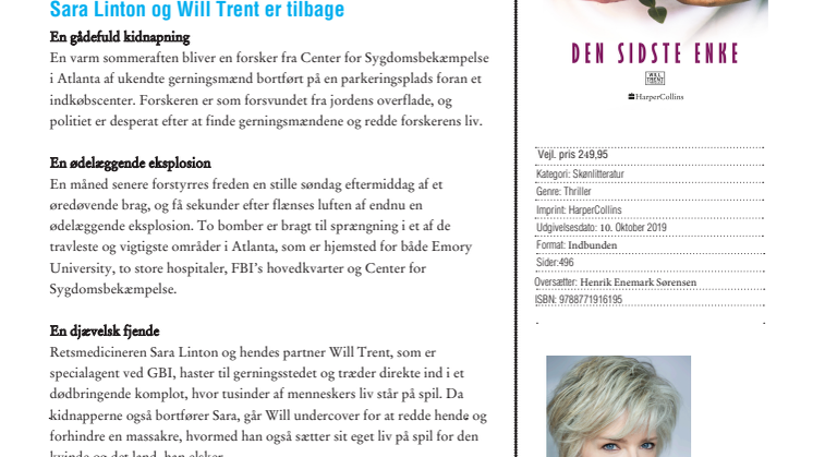 Nyhed på vej fra HarperCollins: DEN SIDSTE ENKE af Karin Slaughter