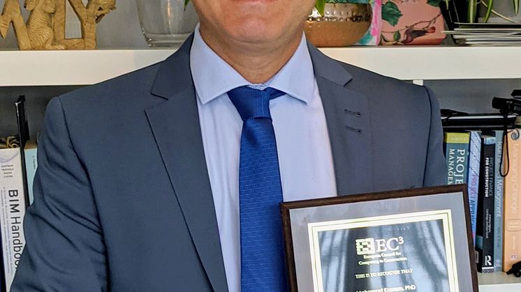 Professor Mohamad Kassem has been awarded the 2021 Scherer Award for outstanding service to the computing community in the context of EC3.jpg