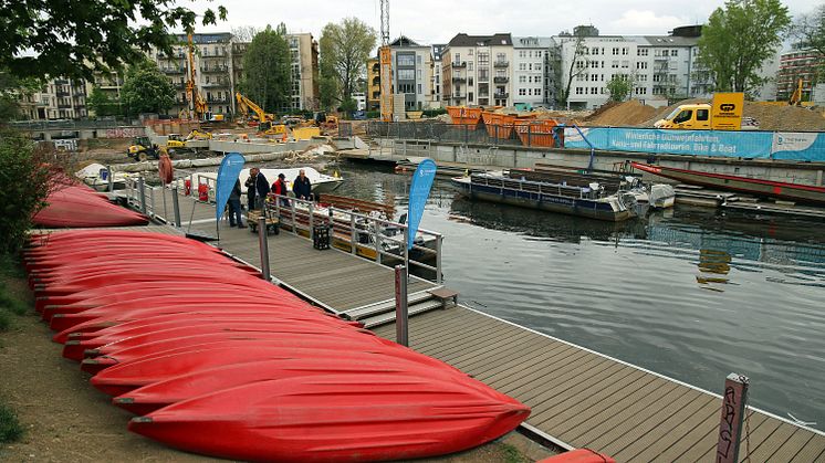 Stadthafen Leipzig während des Umbaus