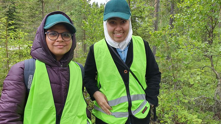 Pooja Yadav och Dalia Yacout uppskattade skogsbesöket.