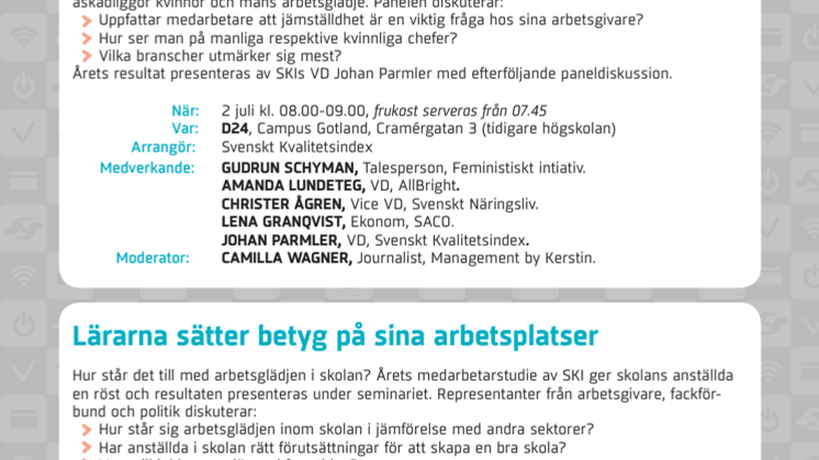 Svenskt Kvalitetsindex - Almedalen 2014
