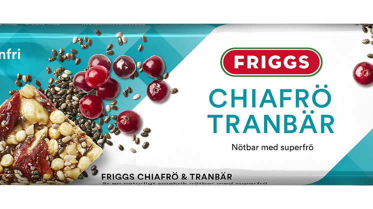 Friggs nøttebar med chiafrø og tranebær