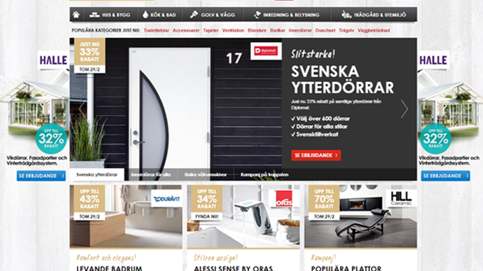 XLhemma.se - Ny e-handel med över 150.000 produkter för bygg och inredning