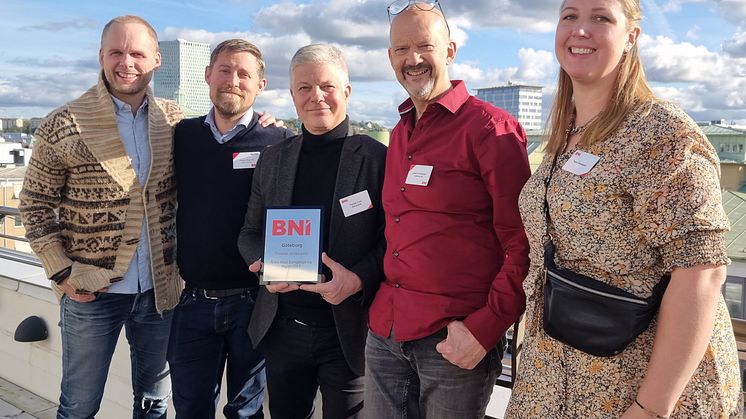 Andreas Skön, Daniel Hognert, Tomas Fors, Johan Arnmarker och Petra Svensson. 