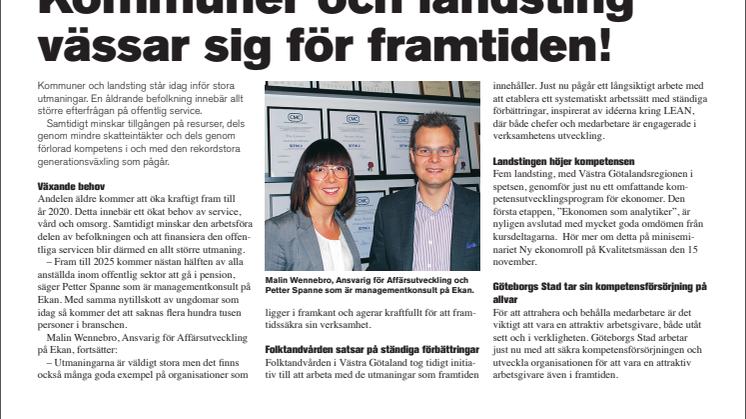 Kommuner och landsting som vässar sig för framtiden