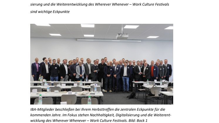 IBA-Herbst-Mitgliederversammlung 2024 in Postbauer-Heng