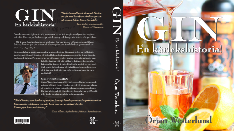 Omslag "Gin - en kärlekshistoria" fram och baksida