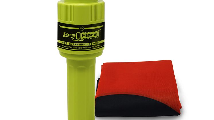 Hi-res image - ACR Electronics - The ACR Electronics ResQFlare™ package includes a high intensity LED electronic distress flare and accompanying Distress Flag 