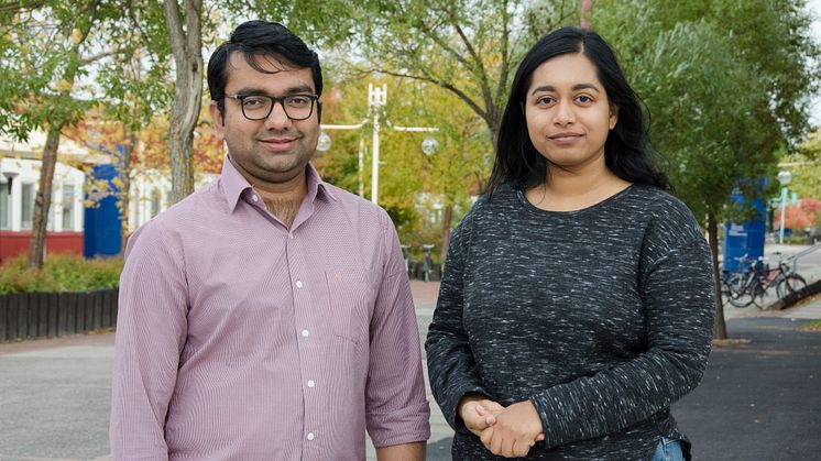 Anshuman Bhardwaj och Lydia Sam, forskare i atmosfärsvetenskap vid Luleå tekniska universitet.