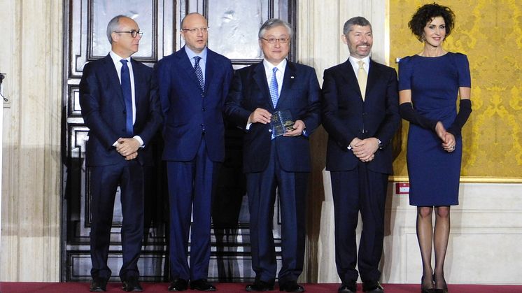 Premio Internazionale Leonardo a Toshiaki Higashihara, Presidente e CEO di Hitachi, Ltd.