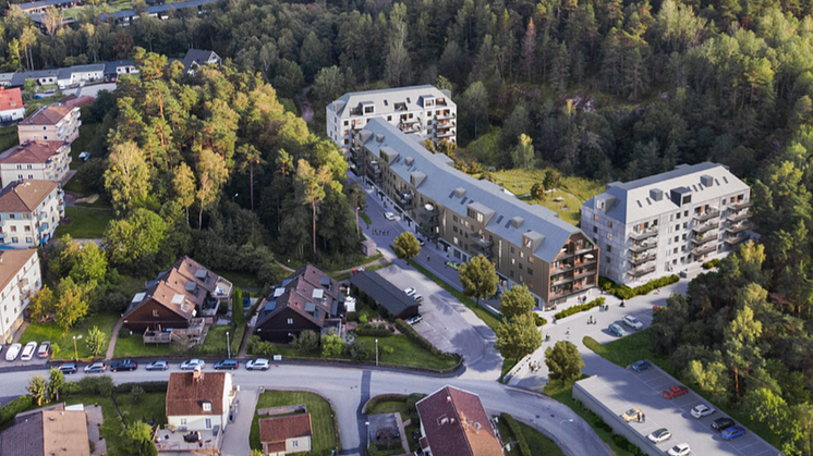 Försäljningsstart av Brf Lunden på grönskande Bergsäter
