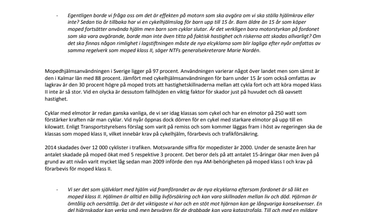 Ta tillfället i akt och gör elcykeln till moped…