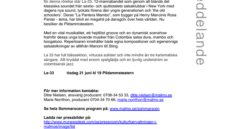 Colombiansk salsa bjuder upp till dans