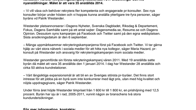 Ny rekryteringskampanj för pr-konsulter