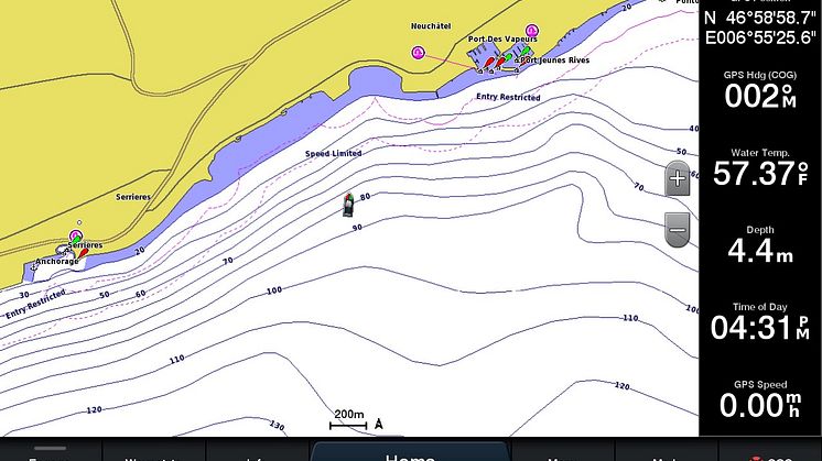 Garmin BlueChart2022 Neuenburg Schweiz (c) Garmin Deutschland GmbH