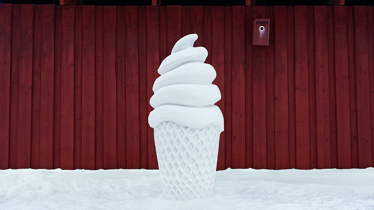 Glasskon snö