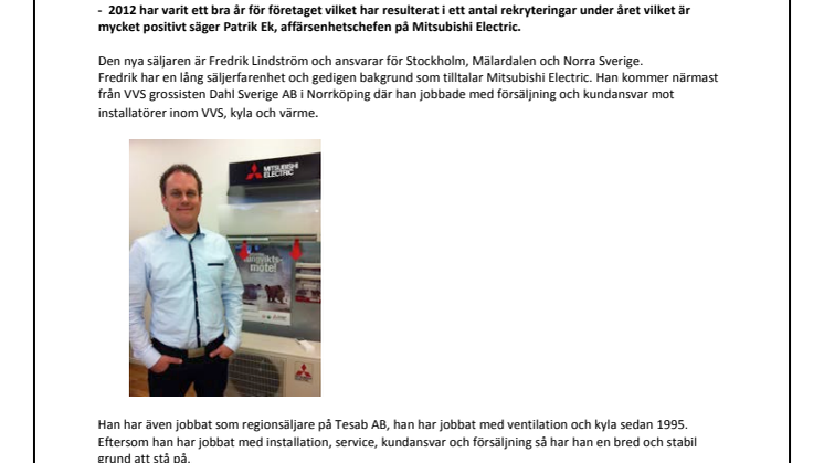 Mitsubishi Electric nyanställer