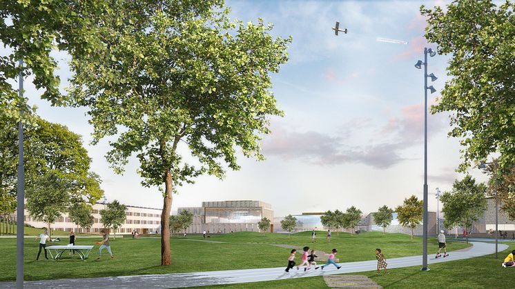 FOJAB Kunskaps- & Kulturcentrum Falkenberg Vy över Stadsparken