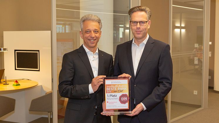 v.l. Martin Ringholz und Christian Eppelein - die Direktoren für die Privatkunden der Stadtsparkasse München