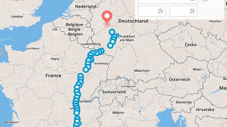 TC Track & Trace sorgt für Transparenz über Route und Position des Fahrzeugs – jederzeit. 