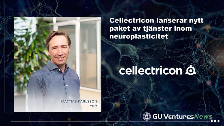 Collage med bild av VD Mattias Karlsson, med tillåtelse från Cellectricon