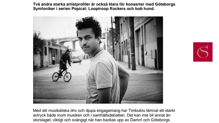 Timbuktu med Göteborgs Symfoniker på Götaplatsen!