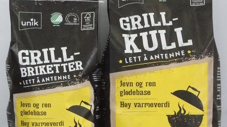 Svanemerket grillkull og grillbriketter fra Norgesgruppen